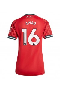 Manchester United Amad Diallo #16 Fotballdrakt Hjemme Klær Dame 2025-26 Korte ermer